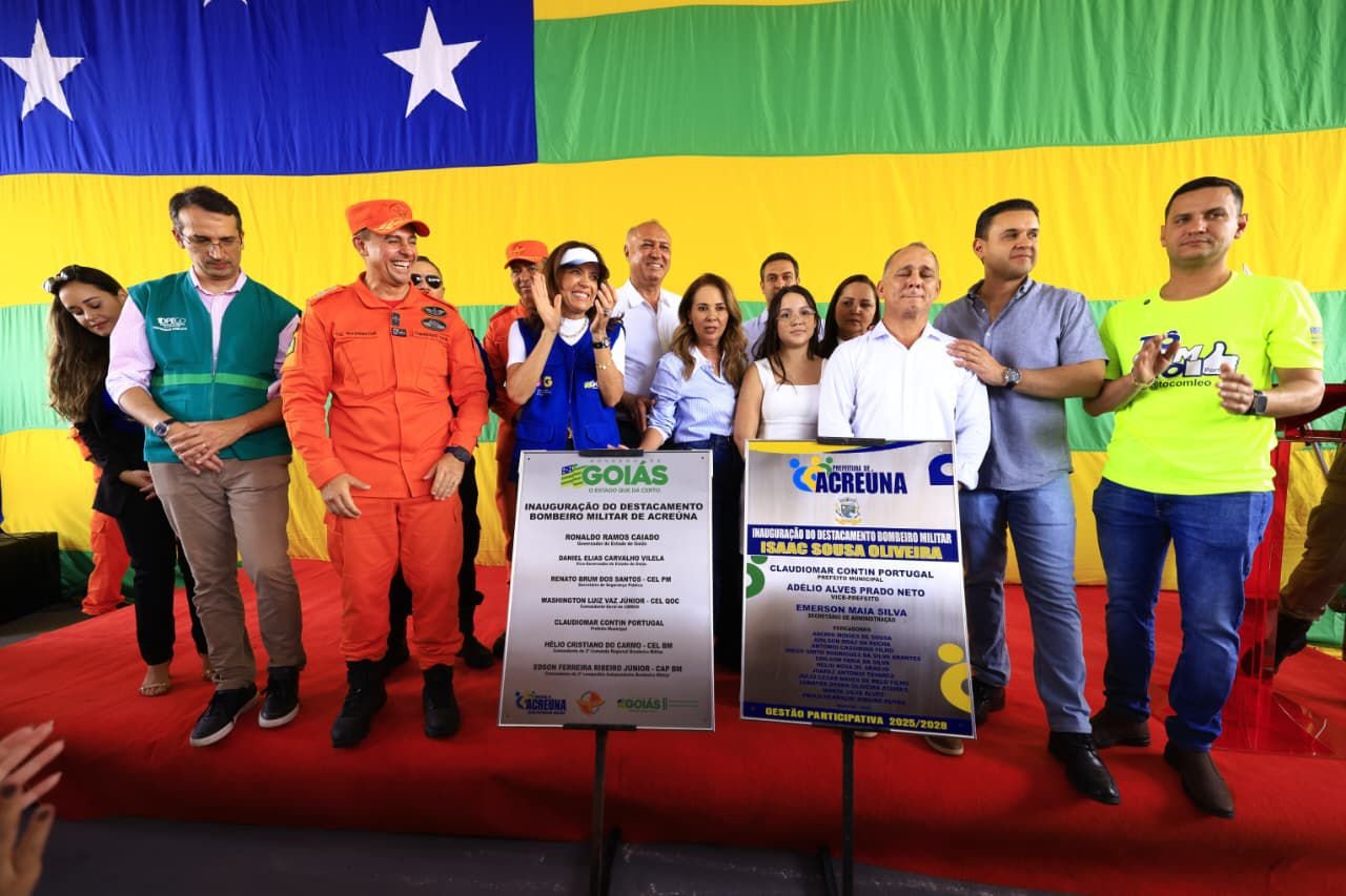 Em Acreúna, Gracinha Caiado abre edição do Goiás Social e inaugura Destacamento do Corpo de Bombeiros