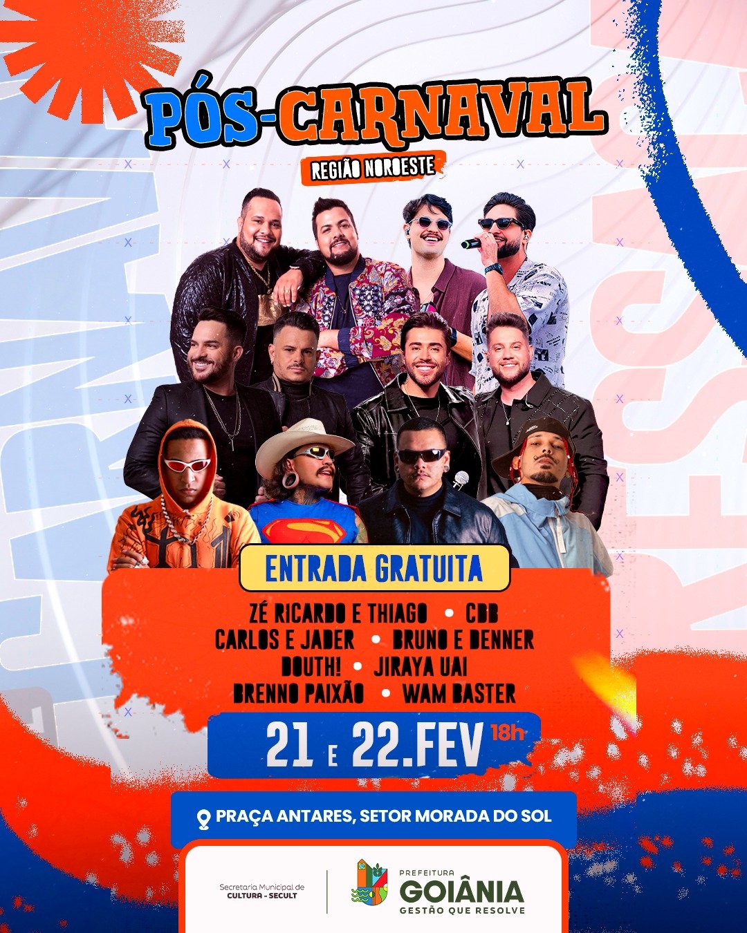 Prefeitura de Goiânia promove shows gratuitos na Região Noroeste neste fim de semana