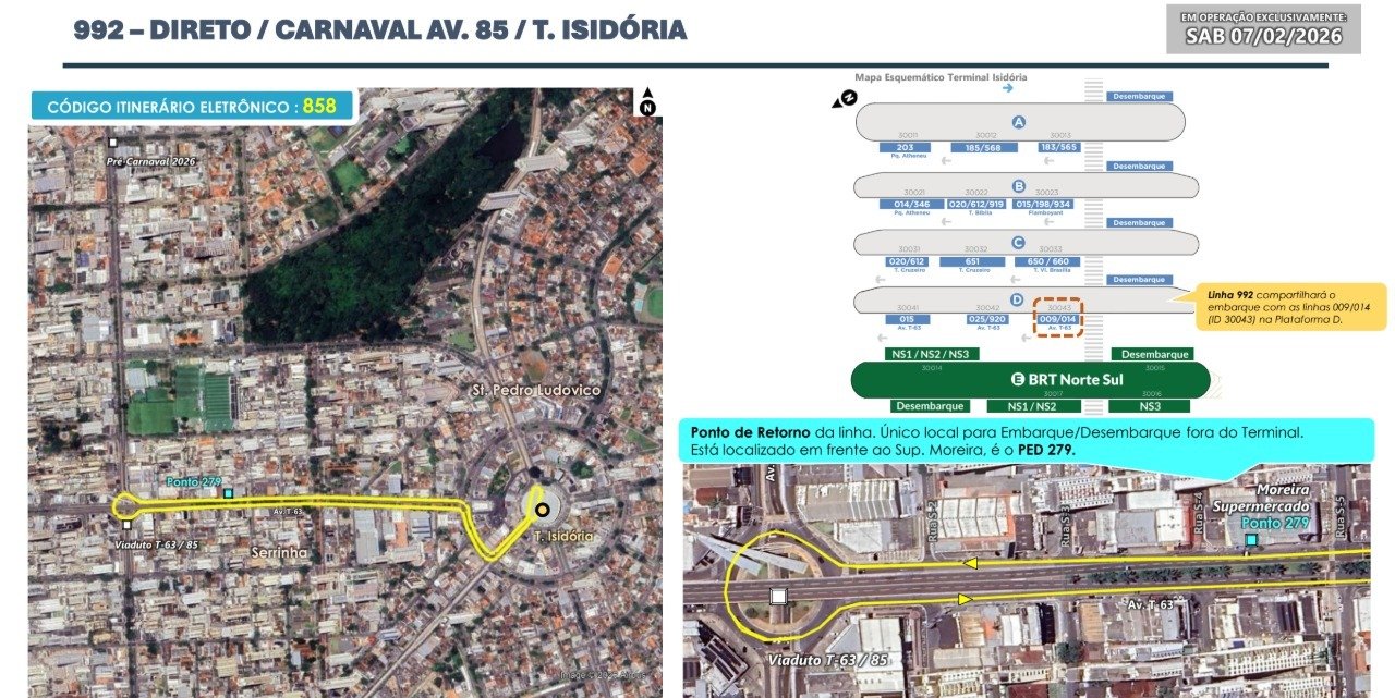 Saiba como utilizar as linhas de ônibus disponibilizadas para pré-Carnaval 2026