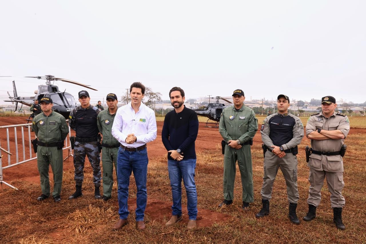 Em Rio Verde, Daniel Vilela anuncia construção de base aérea da Polícia Militar